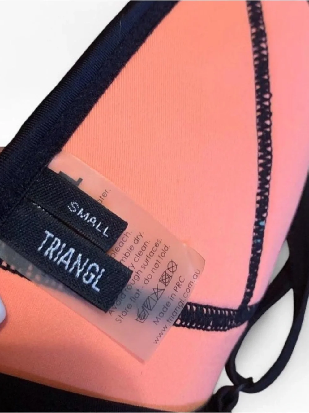 triangl swimwear Colorblock Triangle Bikini in Coral, Aqua & Black